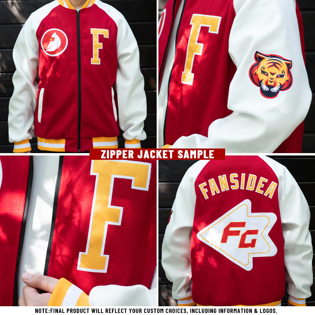 Custom Olive Orange-Black Bomber Varsity Letterman Two Tone Salute To Service Zipper Jacket - Image 3